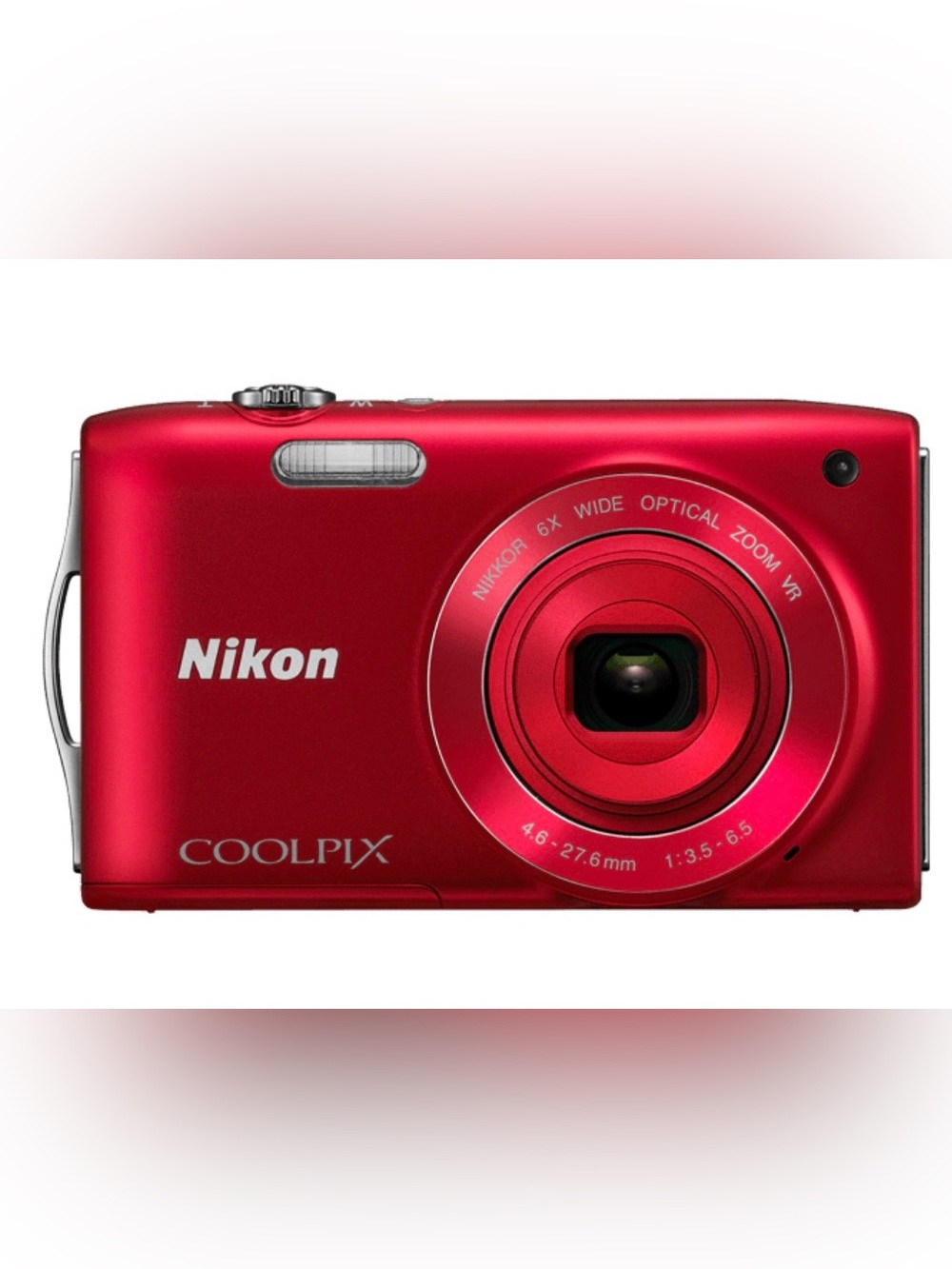 Nikon COOLPIX Compact Digital Point and Shoot Camera Red with Box & Accessories
